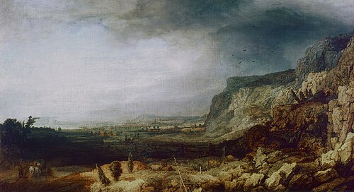 Rocky landscape, 1633, Hercules Seghers