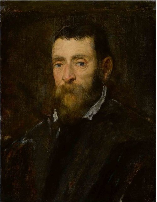Portrait of a bearded man, possibly Prince Antonio di Santacroce of Rome, 1550, Jacopo Tintoretto