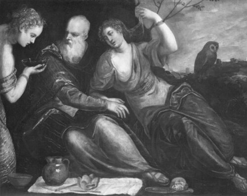 Lot und seine Töchter, 1543, Jacopo Tintoretto