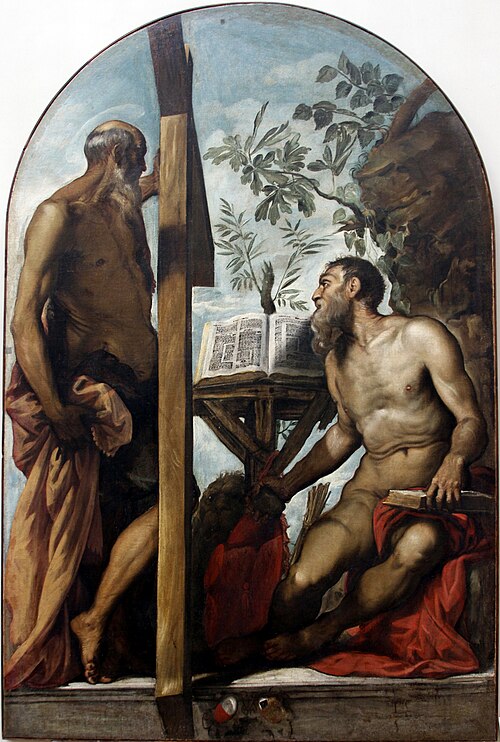 Saint Andrew and Saint Jerome, 1552, Le Tintoret