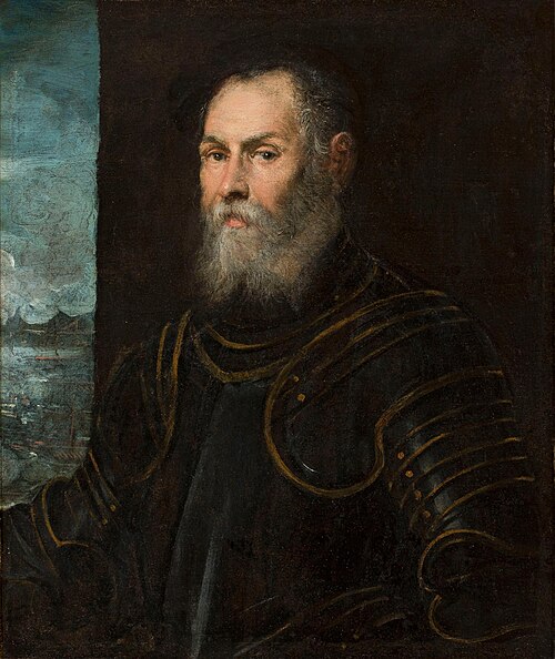 Portrait of a Venetian admiral., 1570, Jacopo Tintoretto