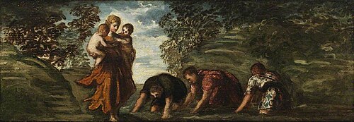 Latona Changing the Lycian Peasants into Frogs, 1546, Jacopo Tintoretto