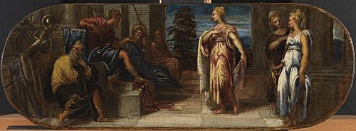 Esther and Ahasuerus or Solomon and the Queen of Sheba, 1545, Jacopo Tintoretto