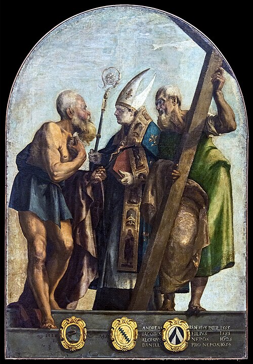 Saints Jerome, Louis of Toulouse and Andrew, , Jacopo Tintoretto