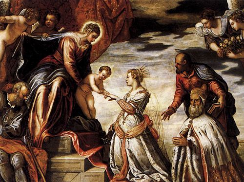 Mystic Marriage of St Catherine, 1576, Le Tintoret