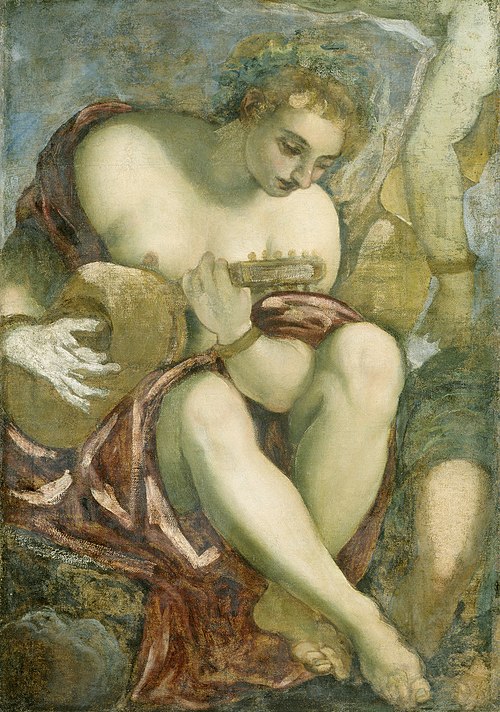 Muse with Lute, 1550, Jacopo Tintoretto