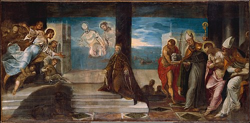 Doge Alvise Mocenigo (1507–1577) Presented to the Redeemer, 1577, Jacopo Tintoretto