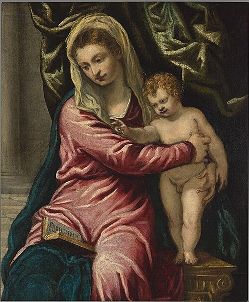 Vierge à l'Enfant, 1540, Le Tintoret