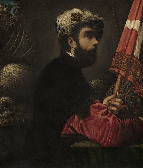 Portrait of a Man as Saint George, 1550, Jacopo Tintoretto