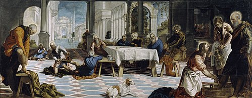 Christ Washing the Disciples' Feet, 1600, Jacopo Tintoretto