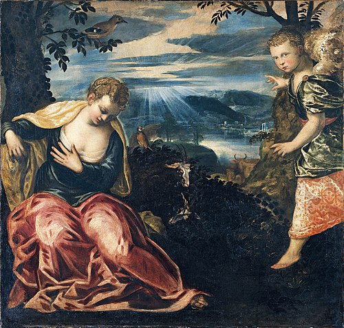 Annunciation to Manoah´s Wife, 1557, Le Tintoret