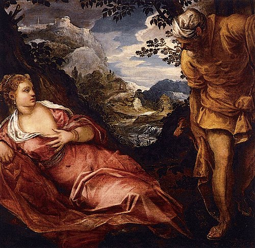 The Meeting of Tamar and Judah, 1555, Le Tintoret