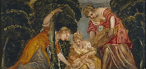 Moses saved from the waters, 1555, Jacopo Tintoretto