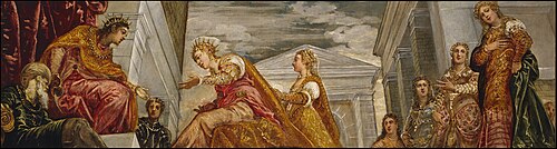 The Queen of Sheba and Solomon, 1555, Jacopo Tintoretto