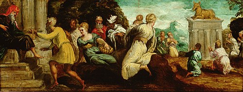 Anbetung des Goldenen Kalbes, 1543, Jacopo Tintoretto
