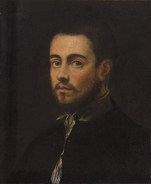 Brustbild eines jungen bärtigen Mannes, 1549, Jacopo Tintoretto
