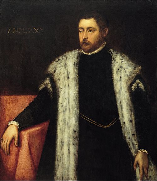 Twenty-five year old Youth with Fur-lined Coat, 1550, Jacopo Tintoretto