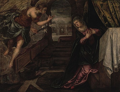 The Annunciation, 1577, Jacopo Tintoretto