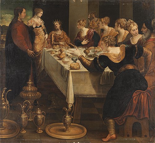 Daniel annonce à Belsazar la fin de son empire, 1556, Jacopo Tintoretto
