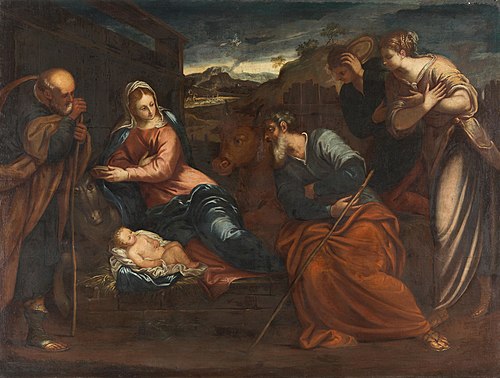 Adoration des bergers, 1556, Jacopo Tintoretto