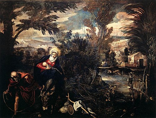 La fuite en Égypte, 1583, Le Tintoret