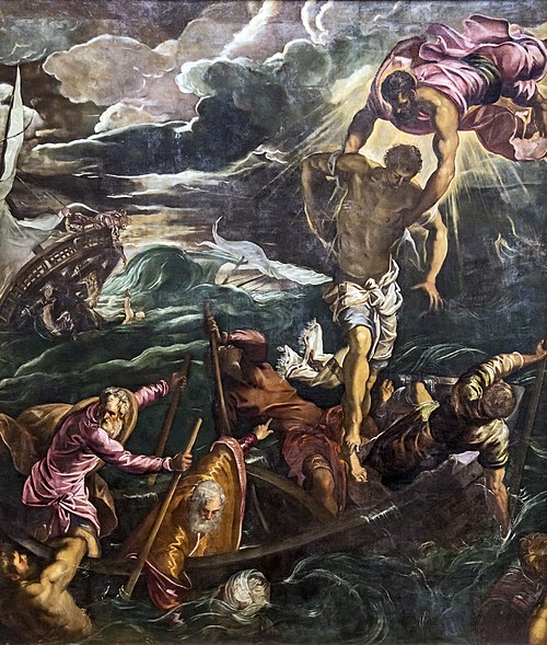 Saint Marc sauvant un Sarrasin du naufrage, 1562, Le Tintoret