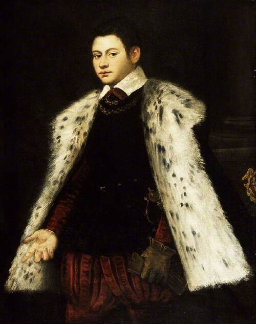 Young man in a fur cloak, 1558, 1558, Jacopo Tintoretto