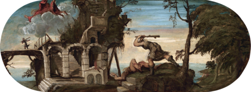 Cain Slaying Abel, 1540, Jacopo Tintoretto