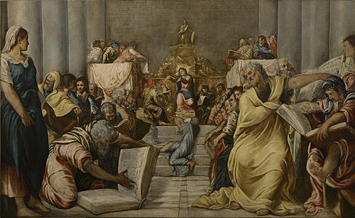 Christ disputing in the Temple, 1546, Jacopo Tintoretto
