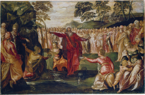 Moses Striking the Rock, 1562, Jacopo Tintoretto