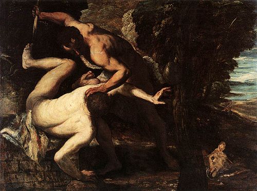 Caïn tuant Abel (Le Tintoret), 1550, Le Tintoret