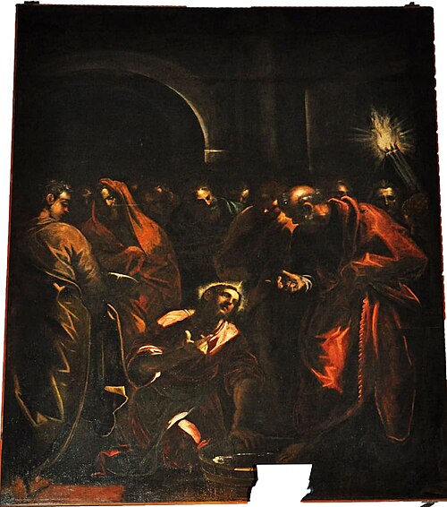 Christ Washing the Disciples' Feet, 1600, Le Tintoret