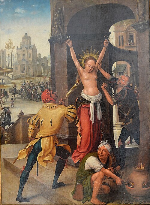 Le martyre de Sainte Barbe, 1528, Jehan Bellegambe