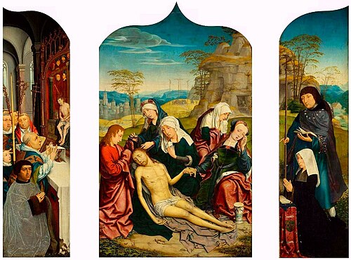 Triptych of the Lamentation of Christ, 1500, Jehan Bellegambe