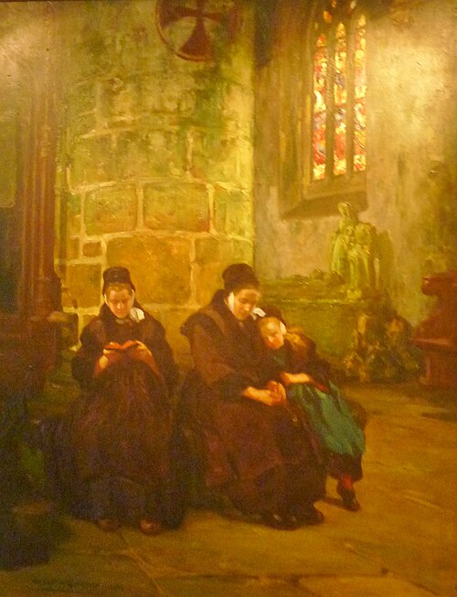 Le repos. Chapelle Saint-Fiacre. Le Faouët, 1915, Jean Hubert-Gautier