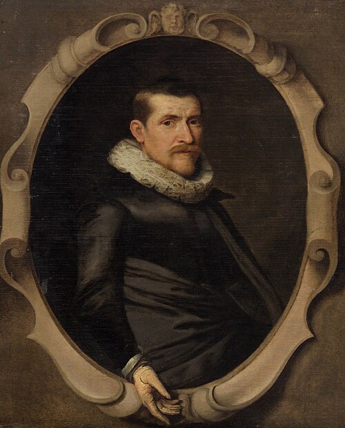 Männliches Bildnis in ovaler Steinkartusche, 1622, Thomas de Keyser