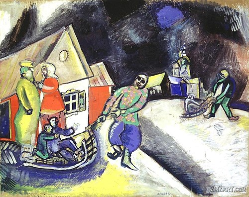 Snow, Winter in Vitebsk, 1911, Marc Chagall