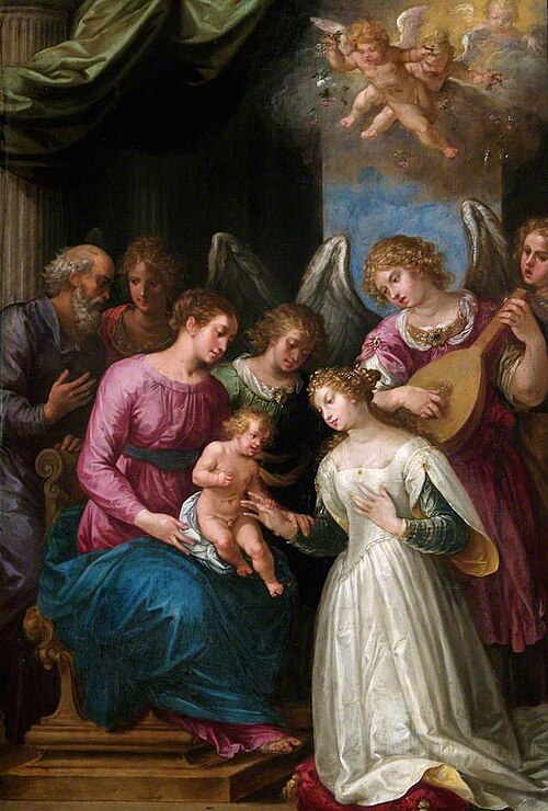 The Mystic Marriage of Saint Catherine, , Cavalier d'Arpin