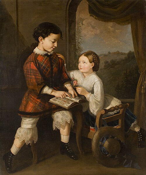 Children Learning, 1861, Saturnin Świerzyński
