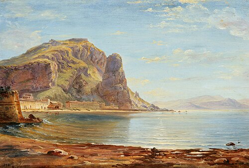 Zatoka morska o górzystym brzegu, 1835, Séverin Mielżyński