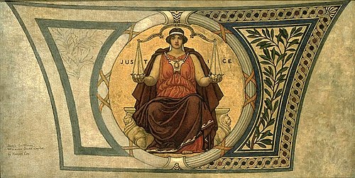 Study for Mosaic, Wisconsin State Capital, "Justice", 1913, Kenyon Cox