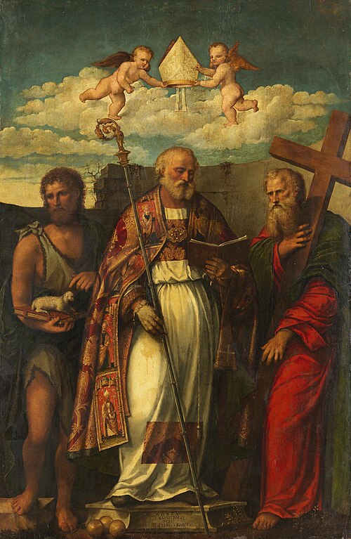 Saint Nicholas of Bari, John the Baptist and Philip, 1507, Rocco Marconi