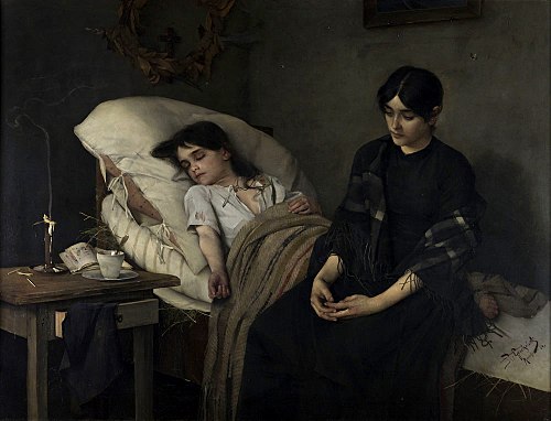 Death of an Orphan, 1884, Stanislaw Tadeusz Grocholski