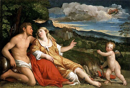 Mars, Venus and Cupid, 1520, Palma le Vieux