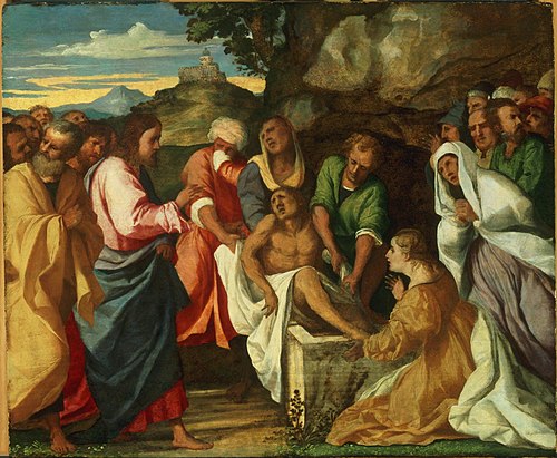 La résurrection de Lazare, 1514, Palma le Vieux