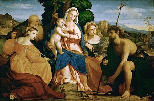 Sacred conversation, 1522, Palma le Vieux
