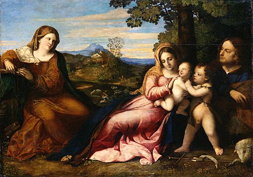 Die Heilige Familie mit der heiligen Katharina, 1513, Palma Vecchio