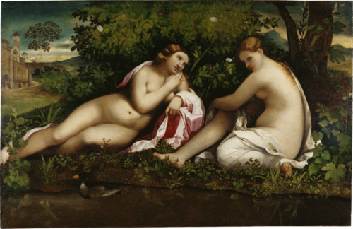 Two Nymphs at Rest, 1525, Palma Vecchio