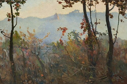 A view of Vilnius from Tauros Hill, 1921, Stanisław Jarocki