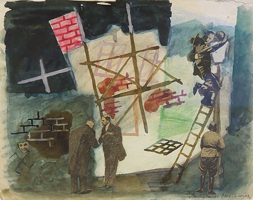 Satyra antyfaszystowska II, 1930, Stanisław Osostowicz
